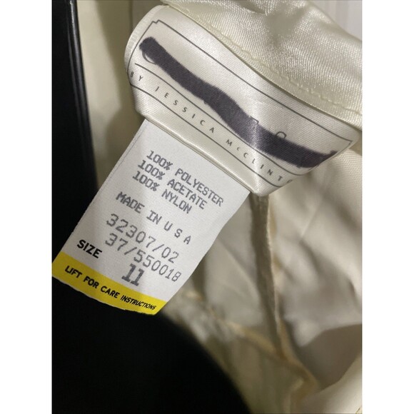 VTG GUNNE SAX Jessica McClintock Ivory Wedding Bridal Dress Size 11 See Measure - Picture 10 of 15